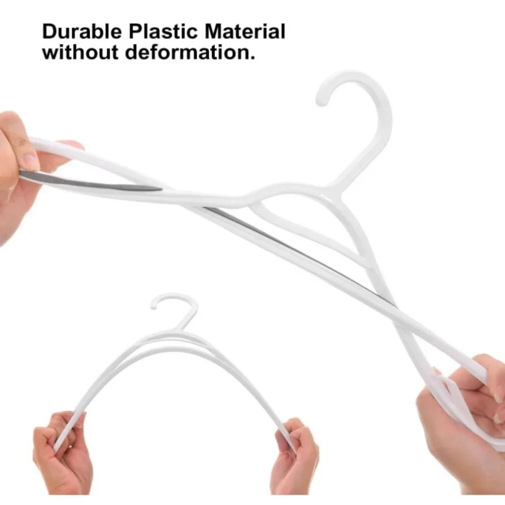 15-pack bendable plastic, lightweight hangers with non-slip grips